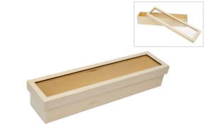 CAJA PARA VELA CON TAPA ACRÍLICA 35.5X8.5X6.5CM