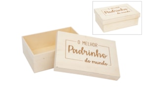 CAIXA PADRINHO 22X15X8CM CHOUPO