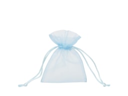 BLUE ORGANZA FABRIC BAG 9CM X 12CM
