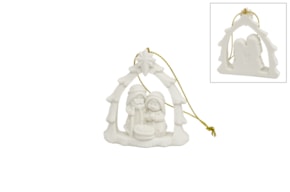 NATIVITY FAMILY 6.6X2.2X7.2CM PLATE BACK