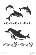 STENCIL 20X30CM 409 GOLFINHOS