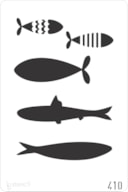 STENCIL 20X30CM 410 PEIXES