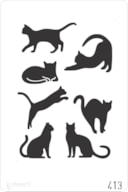 STENCIL 20X30CM 413 GATOS