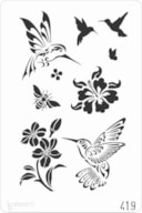 STENCIL 20X30CM 419 PASSAROS