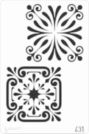 STENCIL 20X30CM 431 ARABESCOS