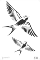 STENCIL 20X30CM 434 ANDORINHAS