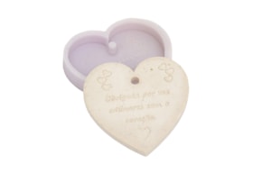 MOLDE SILICONE PLACA CORAÇAO 7X7X0.8CM MLD239