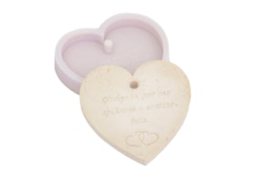 MOLDE SILICONE PLACA CORAÇAO 7X7X0.8CM MLD238