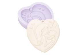 MOLDE SILICONE CORAÇAO MAE C/MENINO 7X8X1CM MLD248