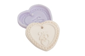 MOLDE SILICONE CORAÇAO 25 ANOS 8.5X1CM MLD249