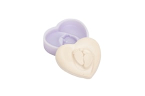 MOLDE SILICONE CORAZON C/PEZINHOS 6X6.5X1.5CM MLD251