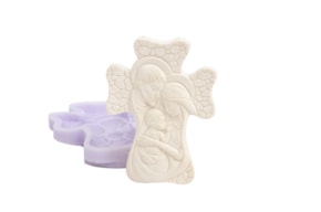 PR * MOLDE SILICONE CRUZ SAGRADA FAMILIA 9.5X7X1CM MLD241
