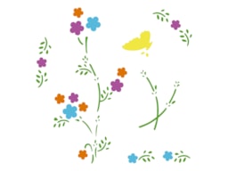 STENCIL 13X13CM FLORAL 2   300011140 ACRILEX