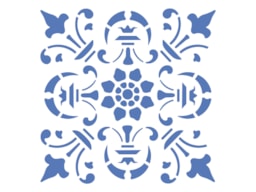 STENCIL 13X13CM AZULEJO PORTUGUES  300011523 ACRILEX