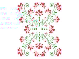 STENCIL 21X15CM FLORES 2  300021229 ACRILEX
