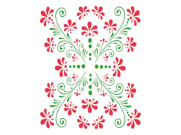 STENCIL 21X15CM FLORES 2  300021229 ACRILEX