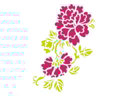 STENCIL 21X15CM FLORAL 2  300021140 ACRILEX