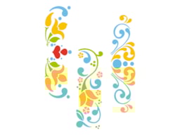 STENCIL 21X15CM TULIPAS FLORAL  300021185 ACRILEX