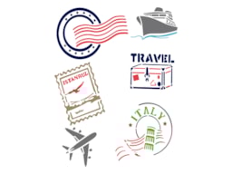 STENCIL 21X15CM TRAVEL  300021515 ACRILEX