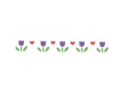 STENCIL 16X3CM TULIPAS 2  300071119 ACRILEX