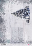 PR * PAPEL ARROZ 30X21CM SNOW ON THE FOREST TREE PFY-12427