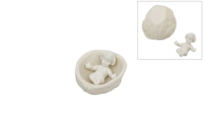 BABY JESUS LYING ON THE WALNUT 4X3.5CM