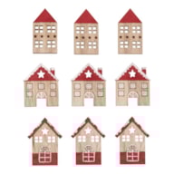 CONJ. 9 CASAS MADEIRA 4.5-4.2CM  RAYHER