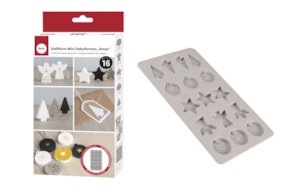 MOLDE SILICONE MINI DECORAÇOES NATAL 14.5X26X1CM  RAYHER