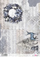 RICE PAPER 30X21CM SNOW ON THE FOREST  PFY-12428