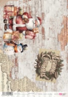 RICE PAPER 30X21CM FATHER CHRISTMAS  PFY-12194