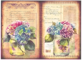 RICE PAPER 23X31CM HORTENSIAS 2390-679