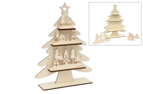 ARVORE NATAL C/ PRATELEIRAS 35X45.5X0.6CM CHOUPO