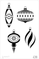 STENCIL 20X30CM 439 BOLAS DE NATAL