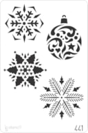 STENCIL 20X30CM 441 BOLAS DE NATAL