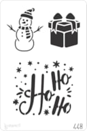 STENCIL 20X30CM 448 BONECO DE NEVE COM PRESENTE