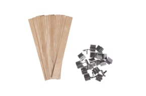 SET 20 PAVIOS MADEIRA COM SUPORTE METAL 1.5X15CM  RAYHER