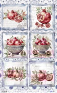 RICE PAPER 54X33CM FRUIT S MARKET II  POMEGRANATE PFY-13791