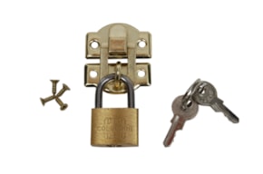 SET 4 FECHOS 2.6X3CM  C/CADEADO DOURADO