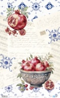 RICE PAPER 54X33CM FRUIT S MARKET II POMEGRANATE PFY-13788