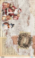 RICE PAPER 54X33CM FATHER CHRISTMAS PFY-12178