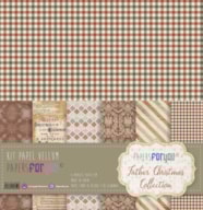 VELLUM SCRAP PAPER  30X31CM FATHER CHRISTMAS PFY-12359