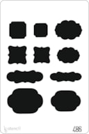 STENCIL 20X30CM 486 ETIQUETAS