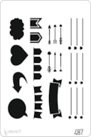 STENCIL 20X30CM 487 ETIQUETAS