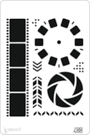 STENCIL 20X30CM 488 ETIQUETAS