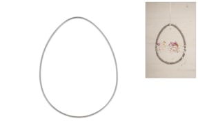 ARO DE METAL OVAL 15X20CM PRATA  RAYHER