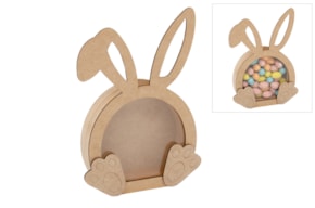 KIT CAIXA COELHO 17X3.8X25X1.6CM MDF