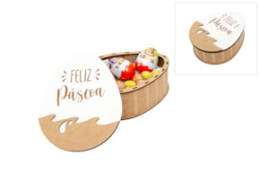 KIT CAIXA FELIZ PASCOA 16.7X21.3X7X0.3CM MDF