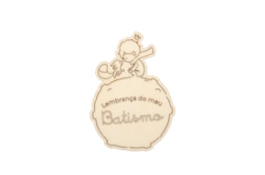 SET 6 APLICAÇOES BATISMO 7.1X10X0.3CM CHOUPO