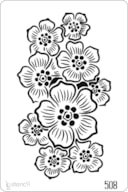 STENCIL 20X30CM 508 FLORES