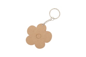 SET 12 KEYCHAIN FLOR 7X6.7X0.5CM MDF